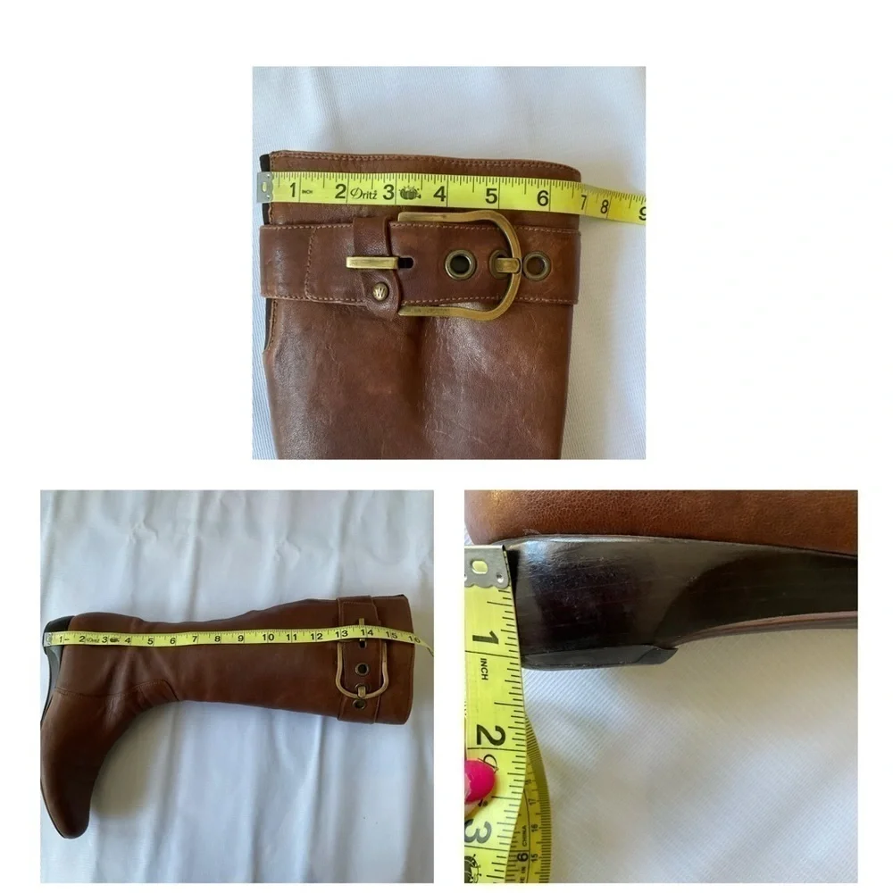 Vintage Stuart Weitzman Leather Riding Buckle Boots